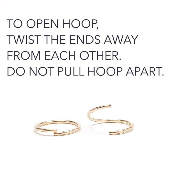 Hoops By Hand Rings Solid Gold Nose Ring Hoop 14K 10K 18K 24K