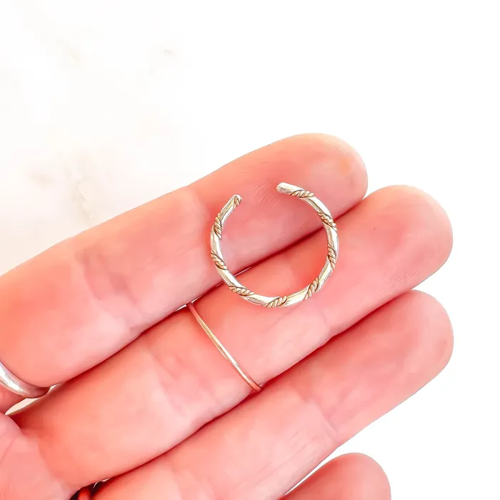 Hoops By Hand Rings Twisted Toe Ring Sterling Silver 14K Gold Filled