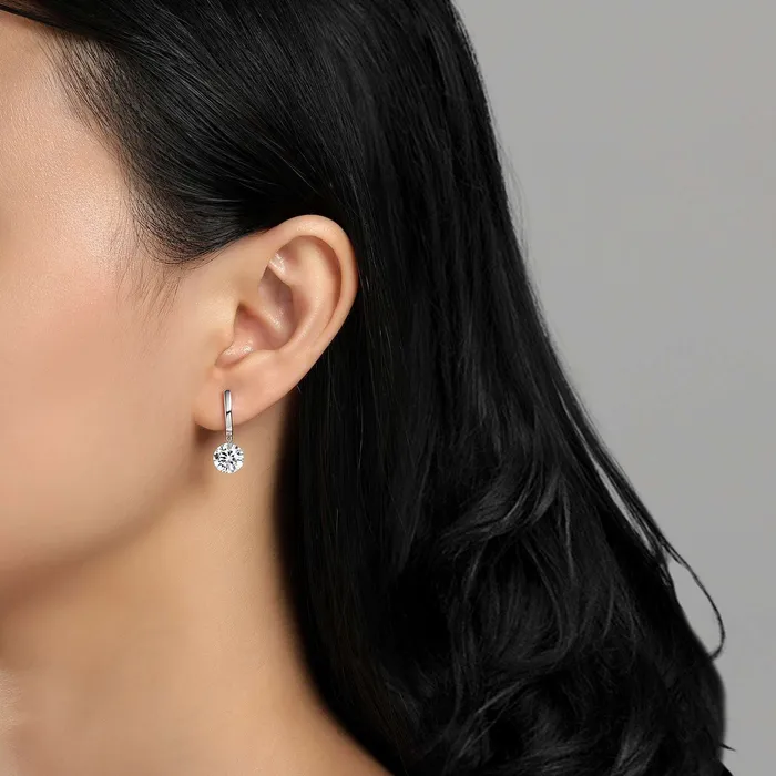 Lafonn 4 CTW Frameless Drop Solitaire Earrings Earrings