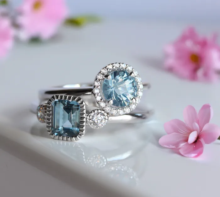 Lafonn Rings Aquamarine March Birthstone Ring Lafonn Rings Aquamarine March Birthstone Ring