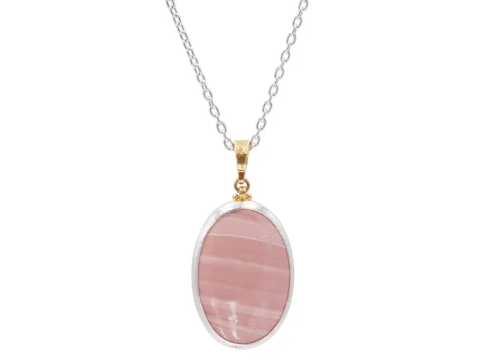 Necklaces GG SILVER CLR GURHAN Galapagos Sterling Silver Opal Pendant Necklace 33x22mm Oval Gold Accents Necklaces GG SILVER CLR GURHAN Galapagos Sterling Silver Opal Pendant Necklace 33x22mm Oval Gold Accents