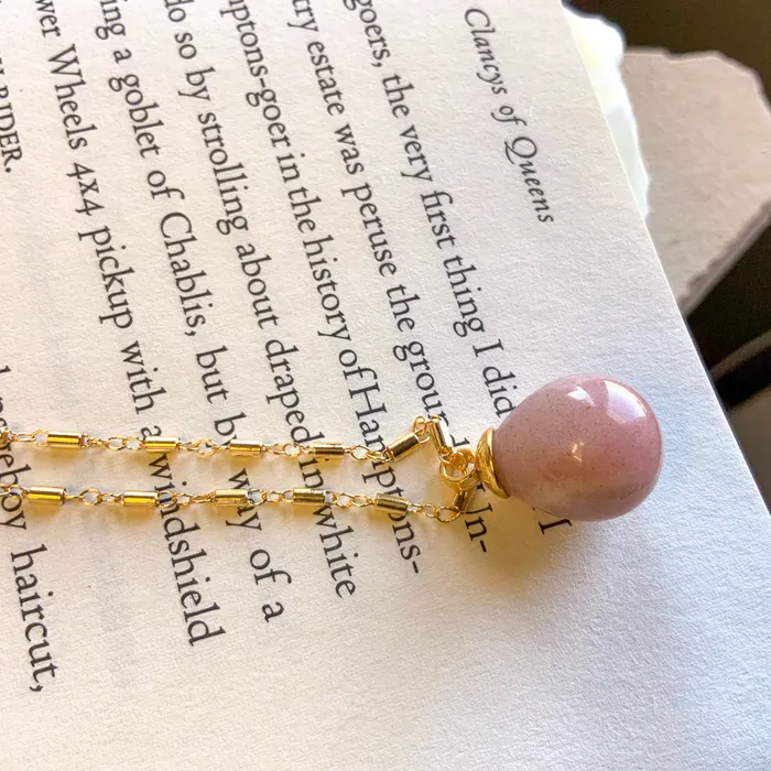 Necklaces Pink Moonstone Necklace Elisa Ilana