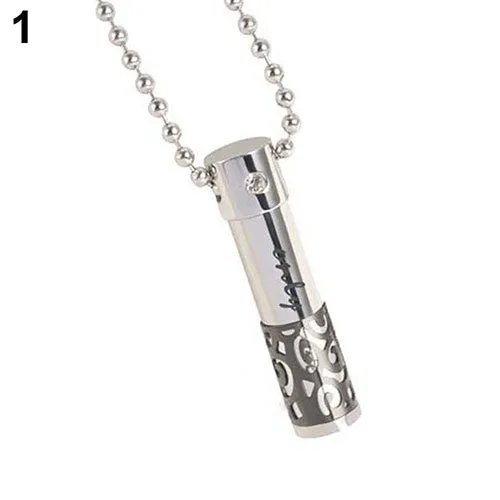 Necklaces sparklingselections Beads Chain Perfume Bottle Shape Pendant Necklace Feminine New Figaro Chain Geometric Jewelry