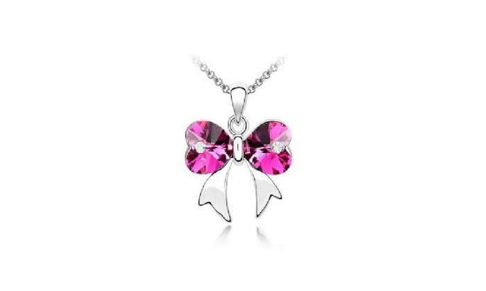Necklaces sparklingselections Fashion Vintage Punk Flower Bow Pendant Necklace Necklaces sparklingselections Fashion Vintage Punk Flower Bow Pendant Necklace