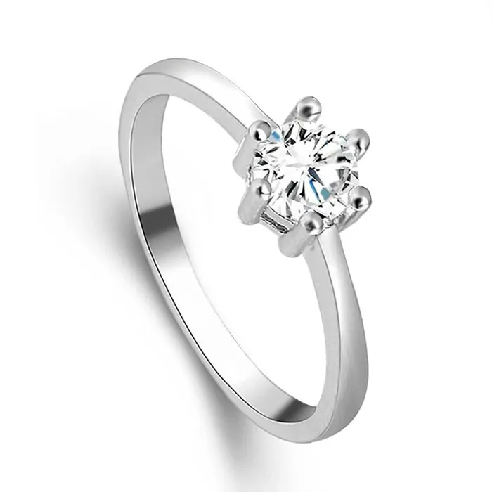 New Silver Color Gradient Crystal Cubic Wedding Rings sparklingselections Necklaces New Silver Color Gradient Crystal Cubic Wedding Rings sparklingselections Necklaces