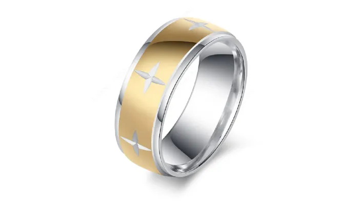 Rings sparklingselections Stainless Steel Gold Plated Star Mark Ring For Women 789 Rings sparklingselections Stainless Steel Gold Plated Star Mark Ring For Women 789