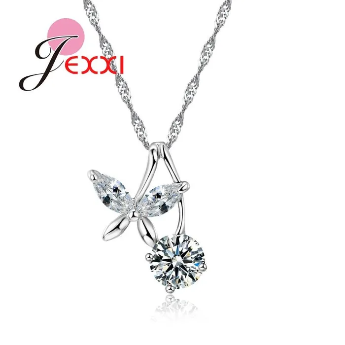 sparklingselections Necklaces New Trendy Fashion Clear Crystal Stone Flower Branch Drop Pendant Necklace sparklingselections Necklaces New Trendy Fashion Clear Crystal Stone Flower Branch Drop Pendant Necklace