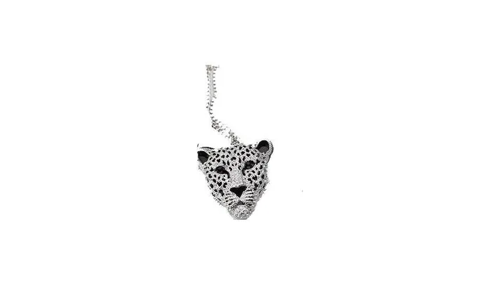 sparklingselections Necklaces Rhinestone Head Leopard Necklace For Women