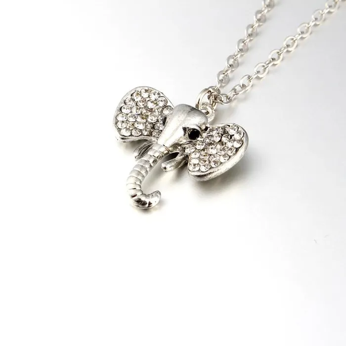 sparklingselections Necklaces Silver Color Elephant Pendant Necklace For Women sparklingselections Necklaces Silver Color Elephant Pendant Necklace For Women