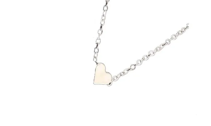 sparklingselections Necklaces Trendy Tiny Heart Short Pendant Necklace For Women