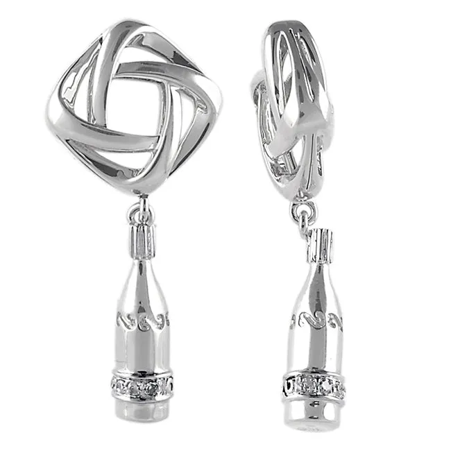 Storywheels Champagne Bottle with Diamond Dangle Sterling Silver Wheel335673 Storywheels Rings Storywheels Champagne Bottle with Diamond Dangle Sterling Silver Wheel335673 Storywheels Rings
