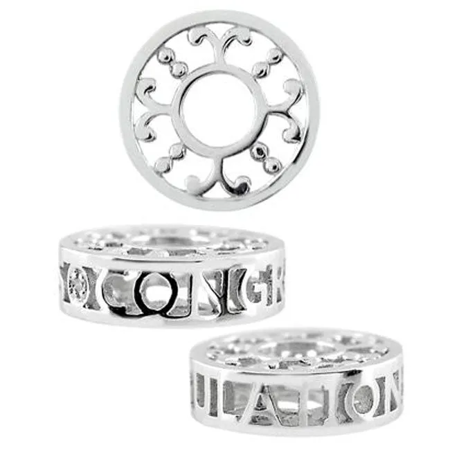 Storywheels CONGRATULATIONS with Diamond Sterling Silver Wheel333772 Storywheels Rings Storywheels CONGRATULATIONS with Diamond Sterling Silver Wheel333772 Storywheels Rings