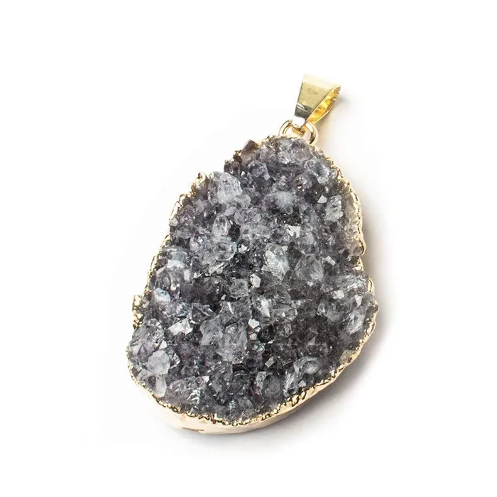 34x25x6mm Gold Leaf Greyish Purple Agate Drusy Pendant Bail Beadsofcambaycom Necklaces 34x25x6mm Gold Leaf Greyish Purple Agate Drusy Pendant Bail Beadsofcambaycom Necklaces