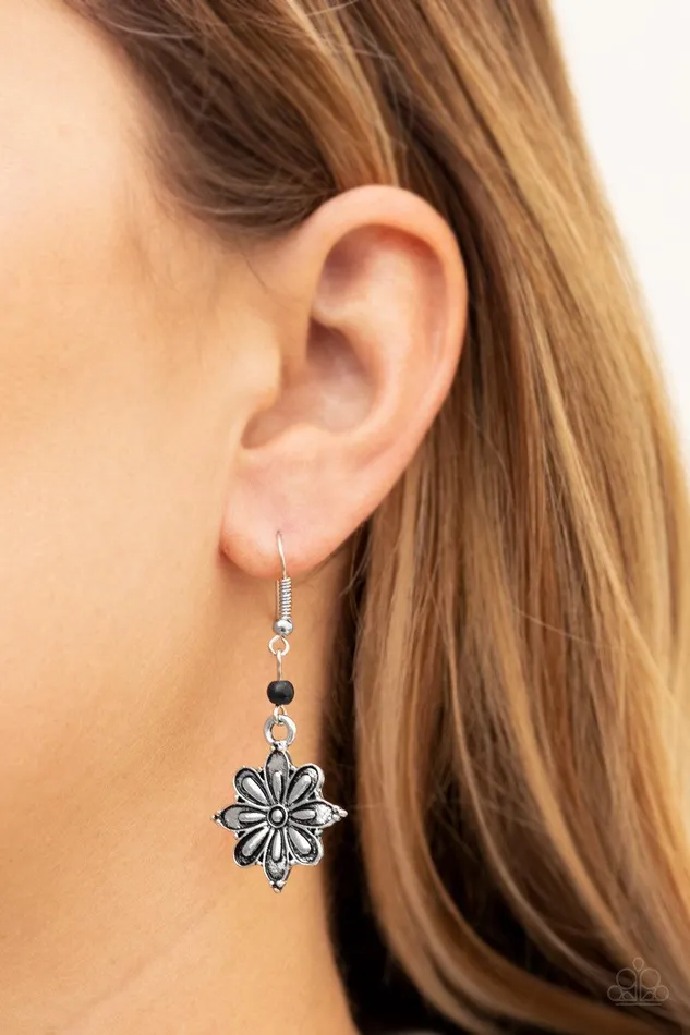 CACTUS BLOSSOM Black Earrings Jewelry By Bretta Paparazzi Accessories Earrings