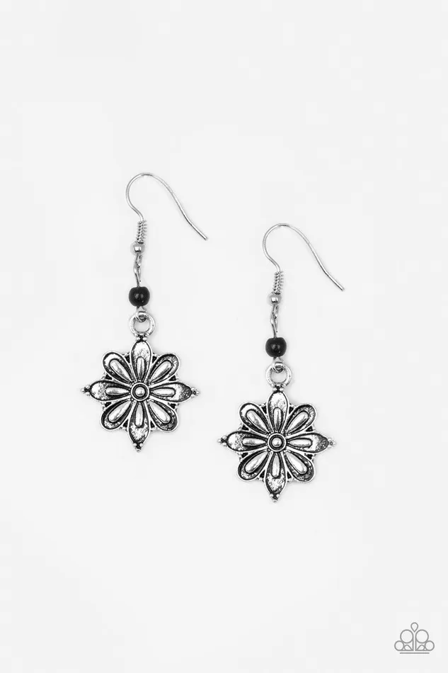 CACTUS BLOSSOM Black Earrings Jewelry By Bretta Paparazzi Accessories Earrings