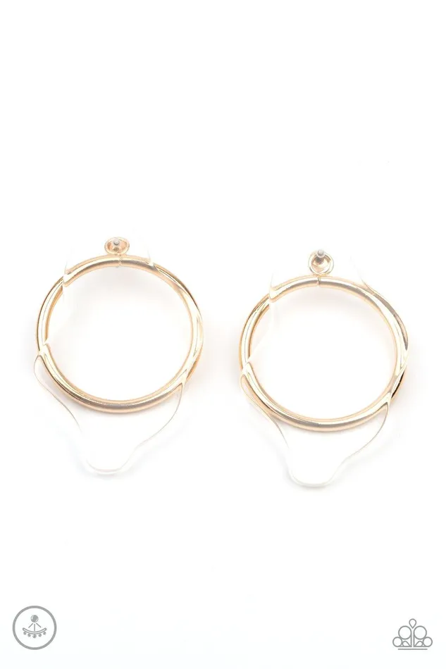 Clear The Way Gold EarringsJewelry By Bretta Paparazzi Accessories Earrings