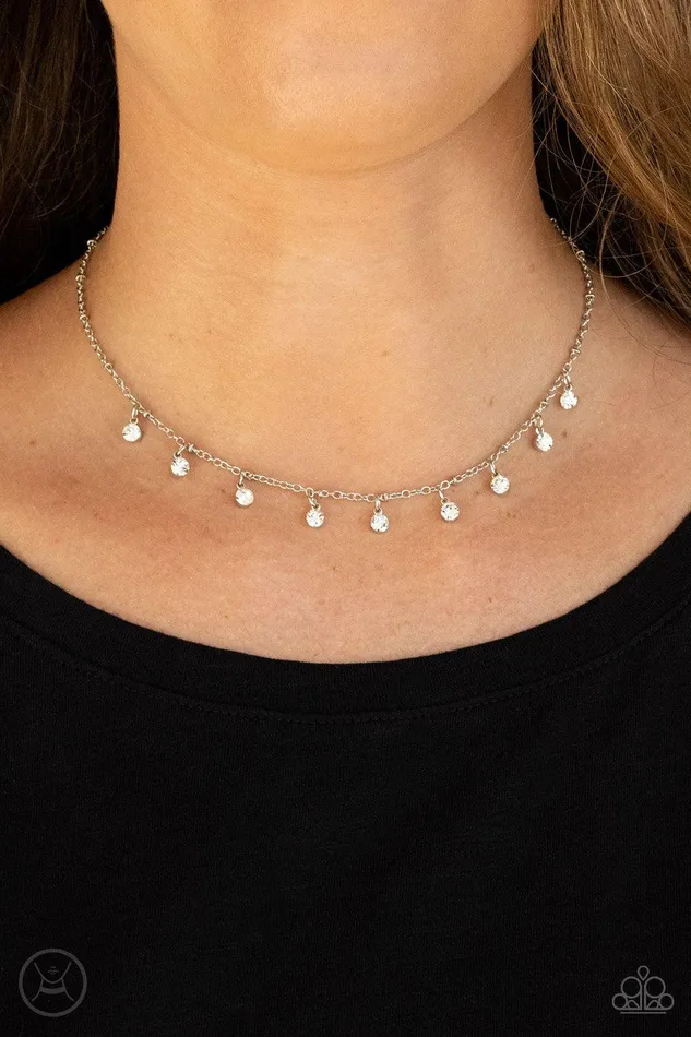 Dainty Diva White Necklace Jewelry by Bretta Paparazzi Accessories Necklaces
