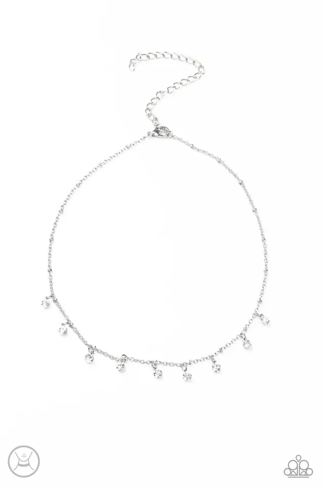 Dainty Diva White Necklace Jewelry by Bretta Paparazzi Accessories Necklaces