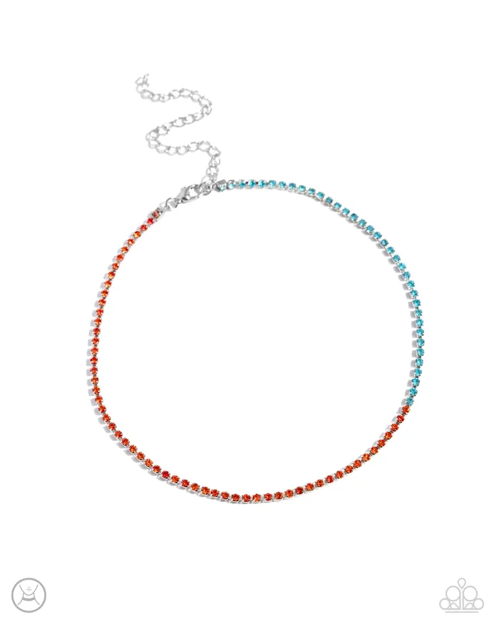 Dedicated Duo Orange Necklace Jewelry by Bretta Paparazzi Accessories Necklaces
