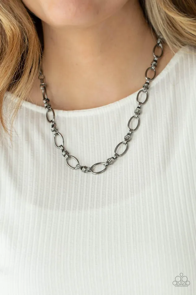 Defined Drama Black Necklace Jewelry by Bretta Paparazzi Accessories Necklaces