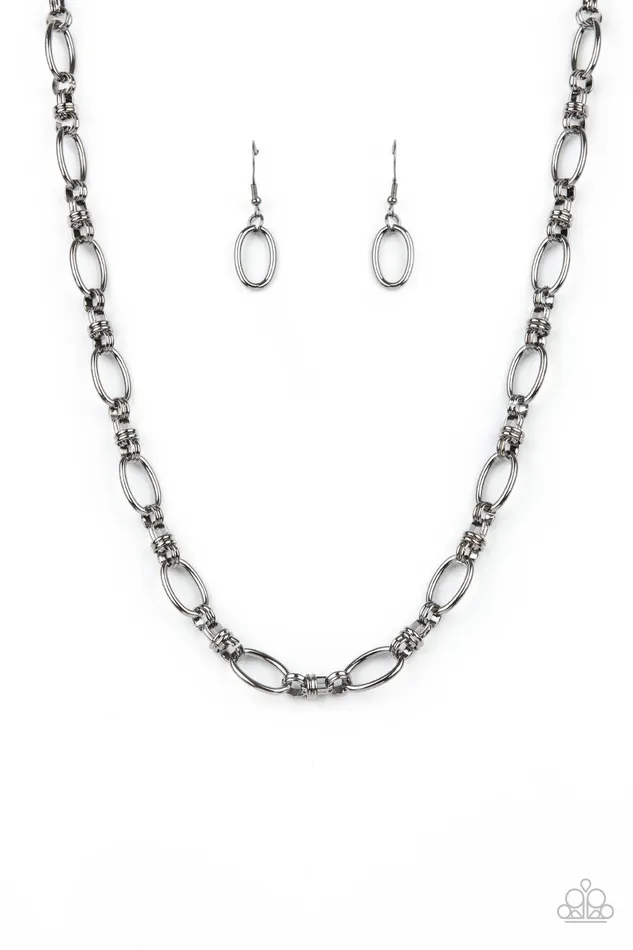 Defined Drama Black Necklace Jewelry by Bretta Paparazzi Accessories Necklaces