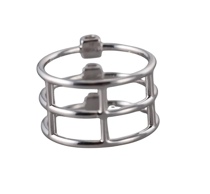 Dinh Van Rings Dinh Van Le Cube Diamond White Gold 3 Stone Band Ring