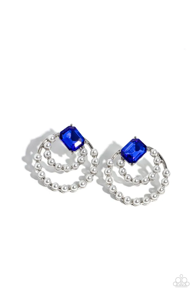 Earrings Paparazzi Accessories Double Standard Blue Earrings Jewelry by Bretta