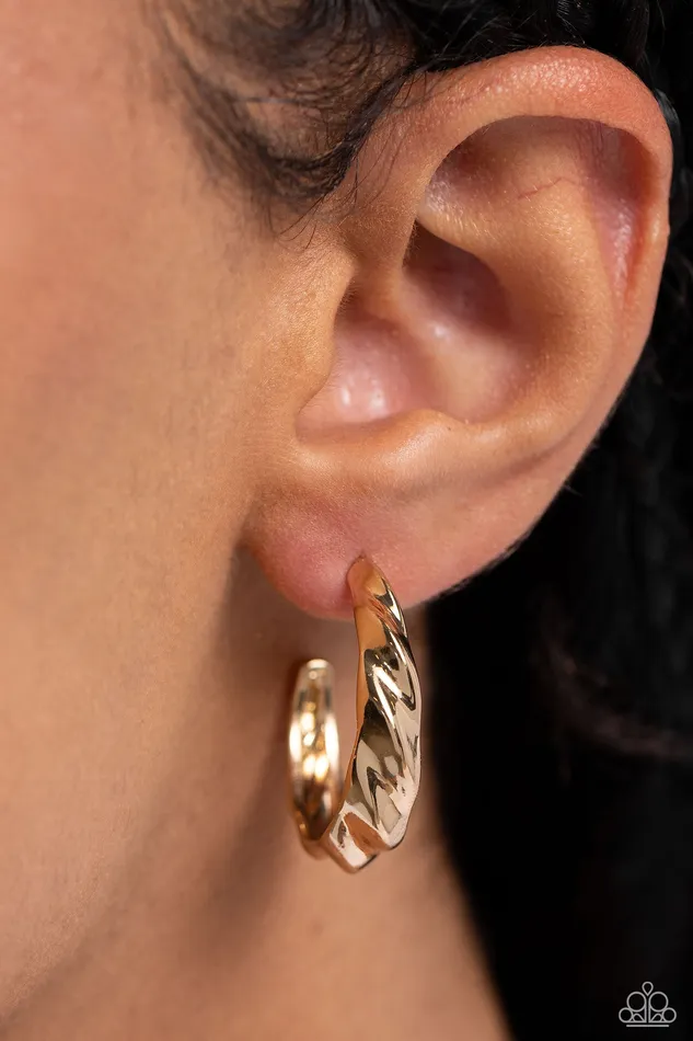 Earrings Paparazzi Accessories HOOP it Up Gold Hoop Earrings Jewelry by Bretta