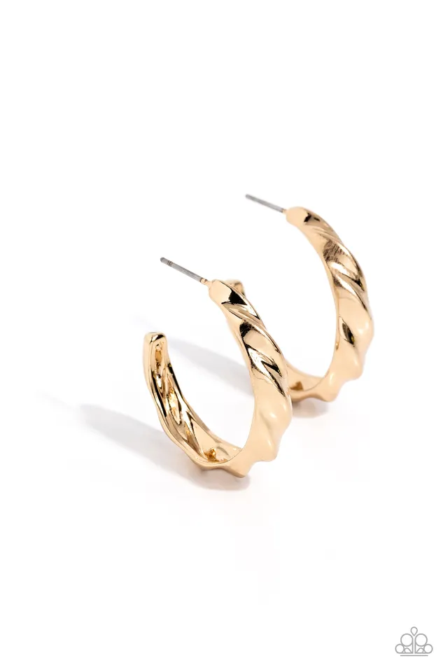 Earrings Paparazzi Accessories HOOP it Up Gold Hoop Earrings Jewelry by Bretta