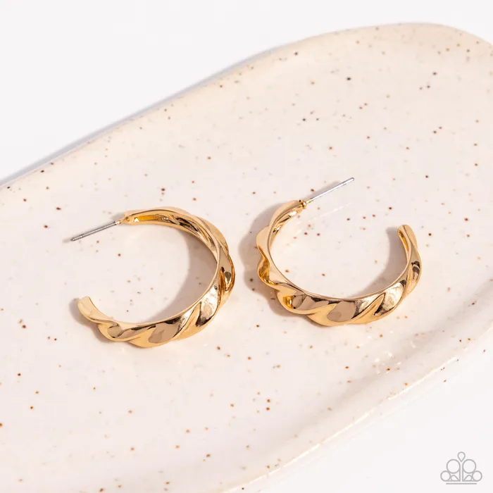 Earrings Paparazzi Accessories HOOP it Up Gold Hoop Earrings Jewelry by Bretta