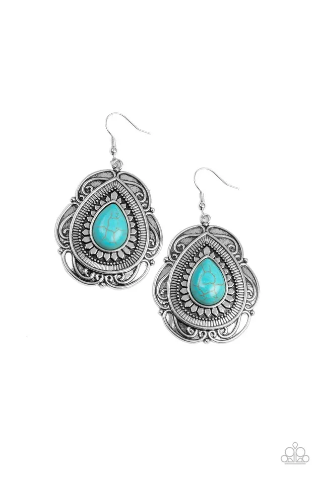 Earrings Paparazzi Accessories Southwestern Soul Blue Earrings Jewelry by Bretta