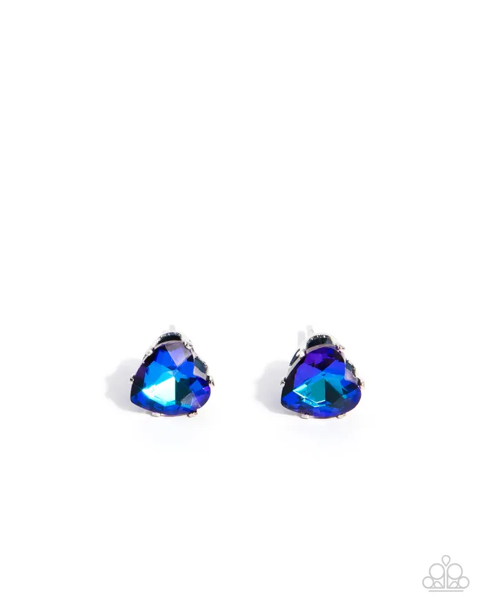 Earrings Paparazzi Accessories Sweetheart Stunner Blue Earrings Jewelry by Bretta