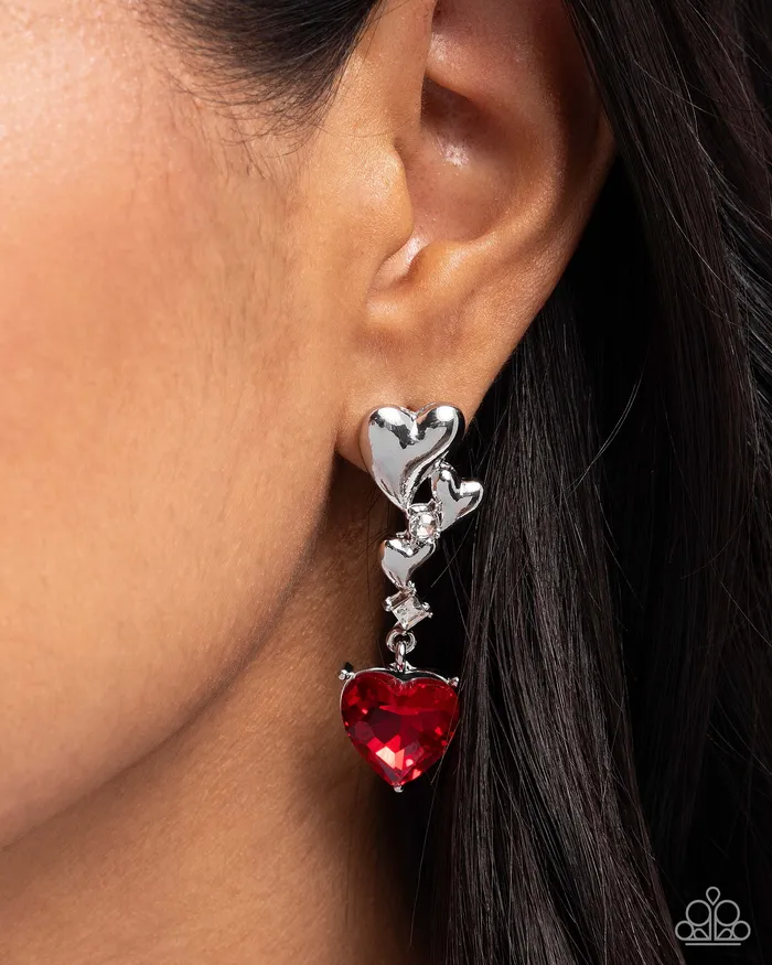 Earrings Paparazzi Accessories Valentines Vaudeville Red Heart Earrings Jewelry by Bretta Earrings Paparazzi Accessories Valentines Vaudeville Red Heart Earrings Jewelry by Bretta