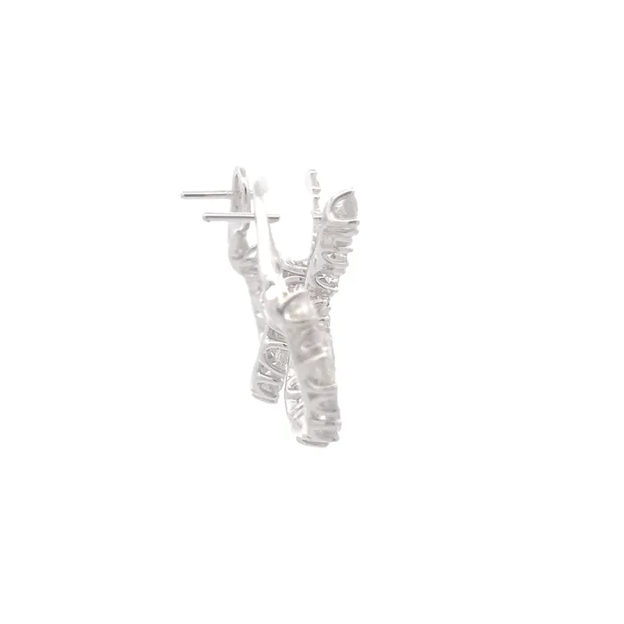 Earrings White Gold Wrap Earrings YaninaCo Jewelry