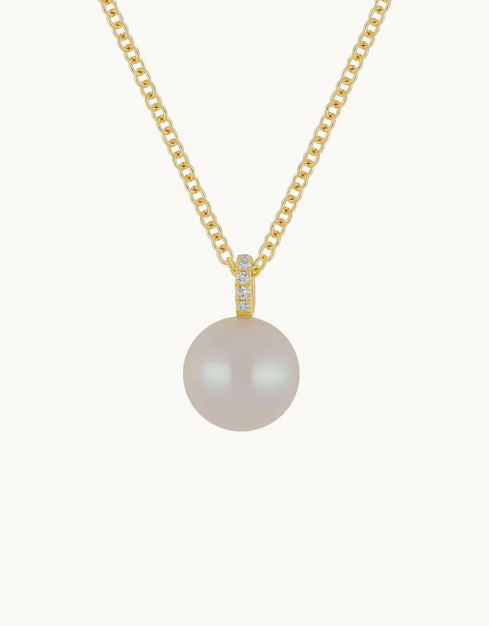 ef collection pearl ball drop necklace EF Collection Necklaces
