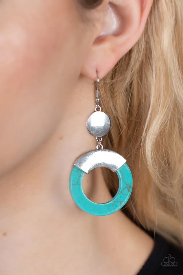 ENTRADA at Your Own Risk Blue Earrings Jewelry by Bretta Paparazzi Accessories Earrings ENTRADA at Your Own Risk Blue Earrings Jewelry by Bretta Paparazzi Accessories Earrings