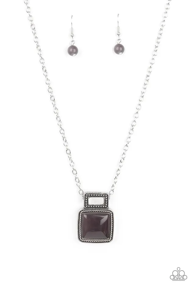 Ethereally Elemental Silver Necklace Jewelry by Bretta Paparazzi Accessories Necklaces