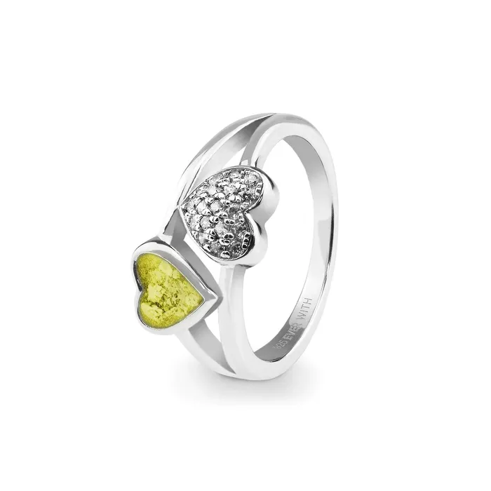 EverWith Ladies Cherish Memorial Ashes Ring with Fine Crystals EverWith Rings
