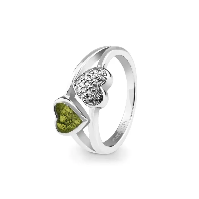 EverWith Ladies Cherish Memorial Ashes Ring with Fine Crystals EverWith Rings