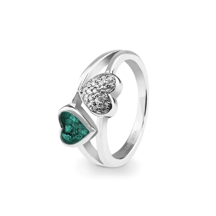 EverWith Ladies Cherish Memorial Ashes Ring with Fine Crystals EverWith Rings