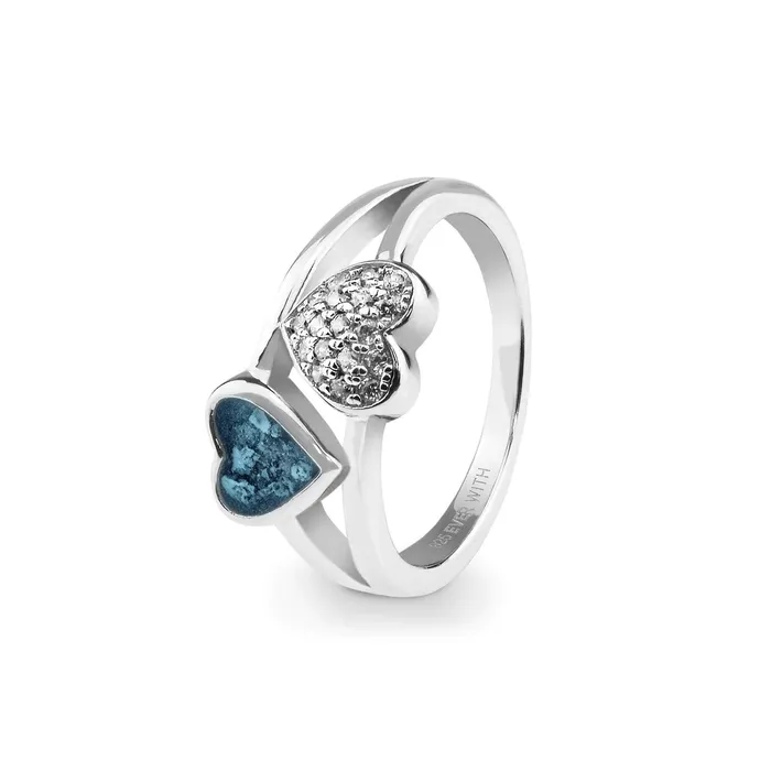 EverWith Ladies Cherish Memorial Ashes Ring with Fine Crystals EverWith Rings