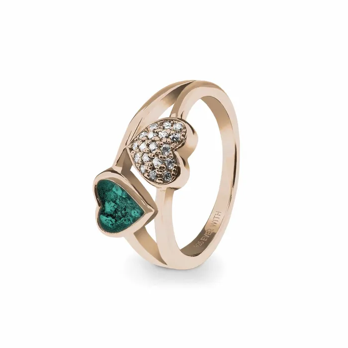 EverWith Ladies Cherish Memorial Ashes Ring with Fine Crystals EverWith Rings