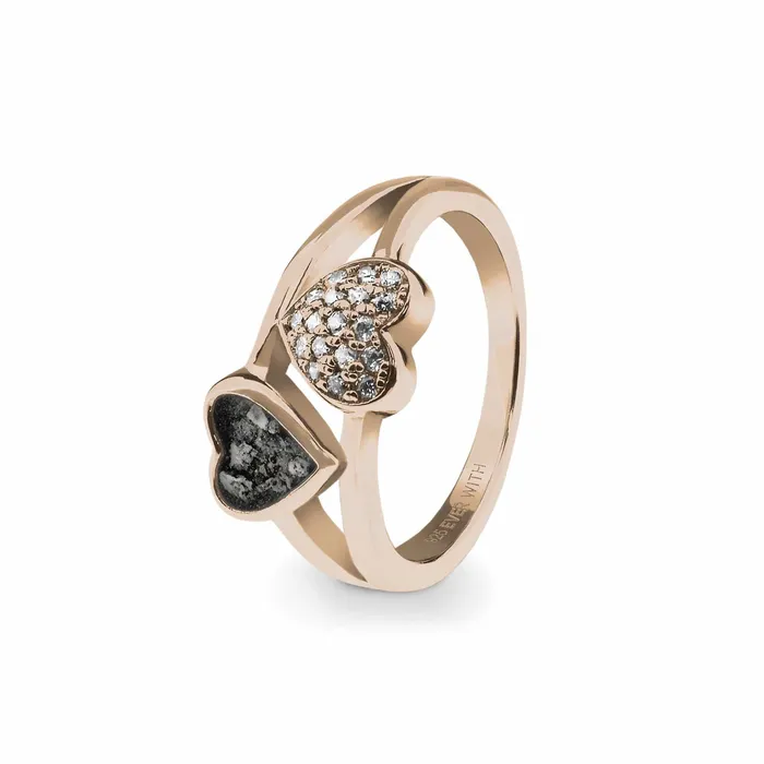 EverWith Ladies Cherish Memorial Ashes Ring with Fine Crystals EverWith Rings