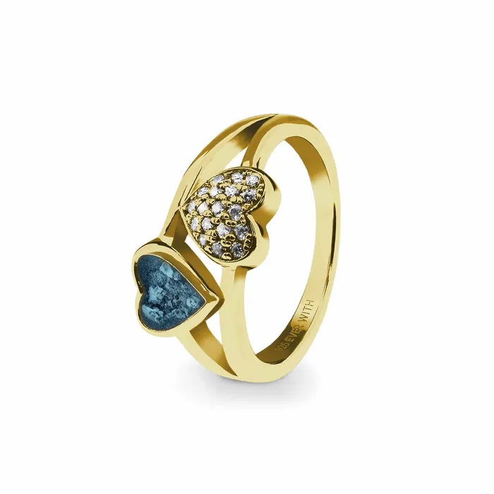 EverWith Ladies Cherish Memorial Ashes Ring with Fine Crystals EverWith Rings