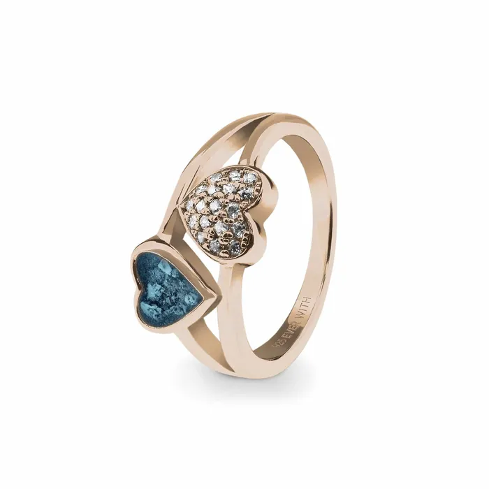 EverWith Ladies Cherish Memorial Ashes Ring with Fine Crystals EverWith Rings