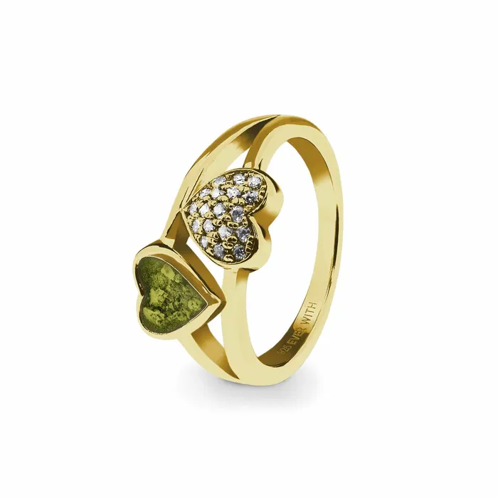 EverWith Ladies Cherish Memorial Ashes Ring with Fine Crystals EverWith Rings