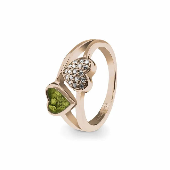 EverWith Ladies Cherish Memorial Ashes Ring with Fine Crystals EverWith Rings