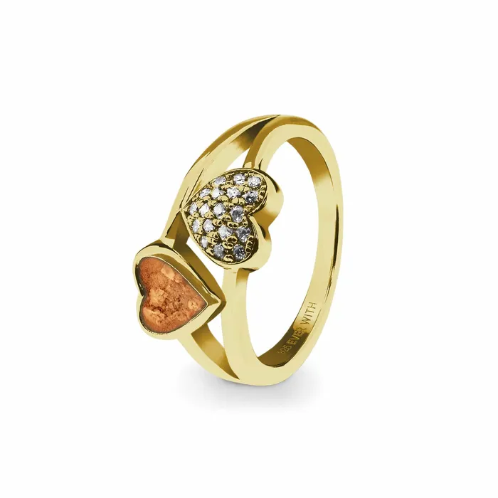 EverWith Ladies Cherish Memorial Ashes Ring with Fine Crystals EverWith Rings
