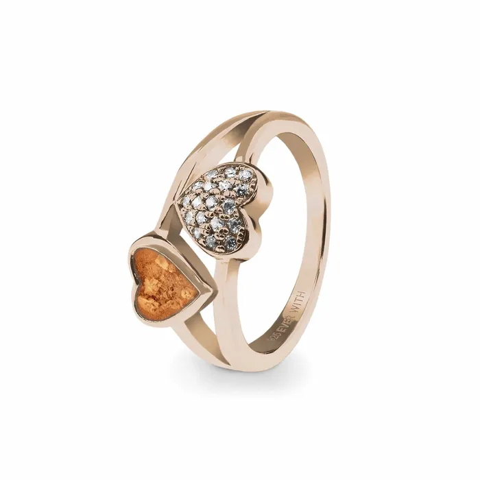EverWith Ladies Cherish Memorial Ashes Ring with Fine Crystals EverWith Rings