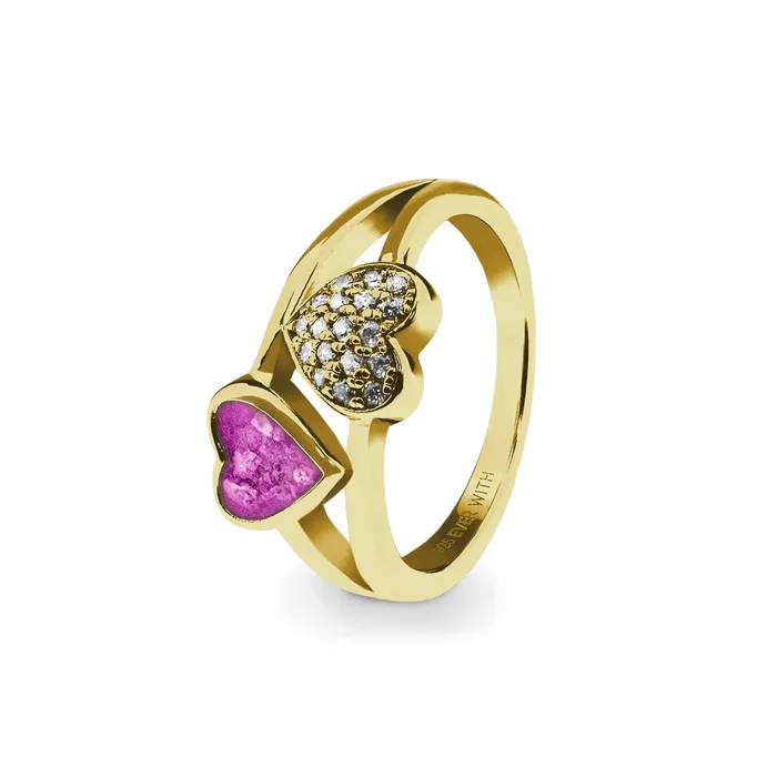 EverWith Ladies Cherish Memorial Ashes Ring with Fine Crystals EverWith Rings